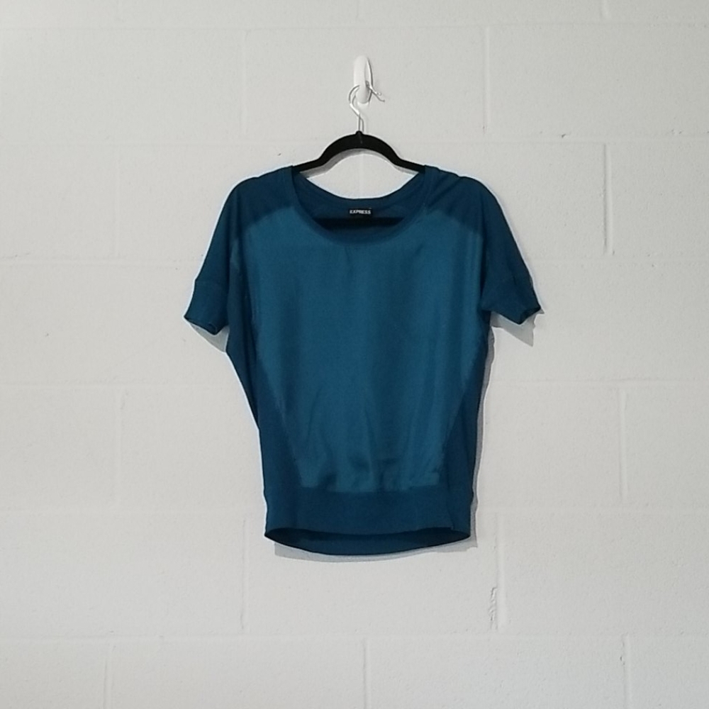 Express Blue and metallic blouse